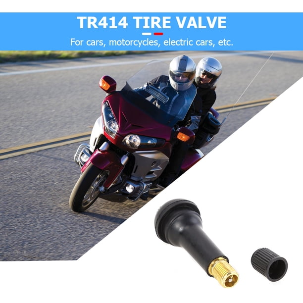Vástago De Válvula Tr414 100 Uds TR-414 vástagos de válvula de goma a presión TR414 válvulas de neumáticos sin cámara con tapas