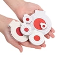 thumbnail image 4 of Uxcell 2-8cm Microfiber Bullseye Targets, Competition Game Target Shooting Practice Fabric Pad Disc Tool Outdoor Hunting Accessories 14Pcs, 4 of 5