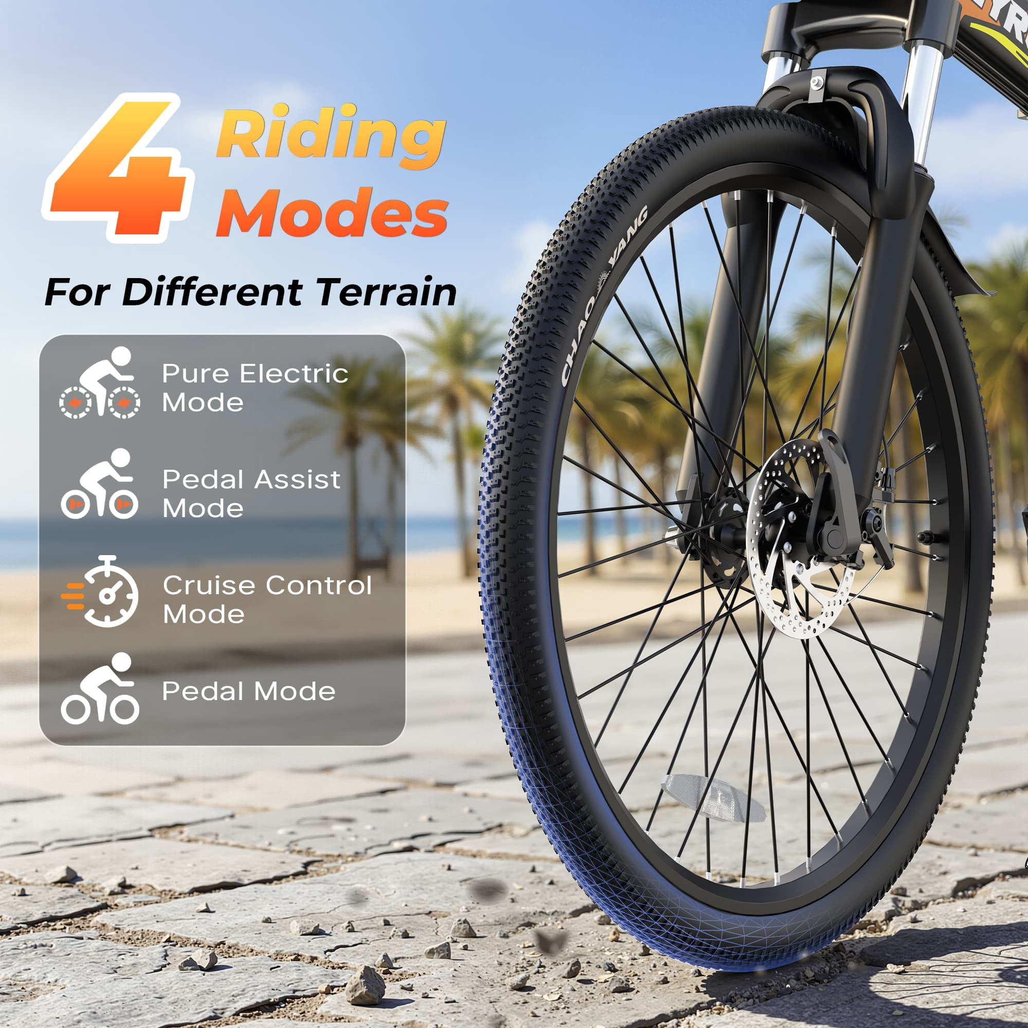 FLYRUN 26" Electric Bike,7-Speed City Bicycle for Adults,Foldable Ebike with Peak 750W Motor,48V 374.4Wh Removable Battery,LCD Display,Full Suspension,Up to 20 MPH,UL2849