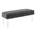thumbnail image 2 of Modway Prologue Modern Woven Performance Velvet Ottoman in Gray, 2 of 8