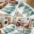 thumbnail image 5 of Forest Green Area Rug 4x6 FT, Non Slip Kids Room Carpet, Spring Summer Watercolor Pine Tree Washable Soft Floor Carpet Non-Shedding Throw Rug for Dorm Kitchen Study Room Home Office Bedside, 5 of 9