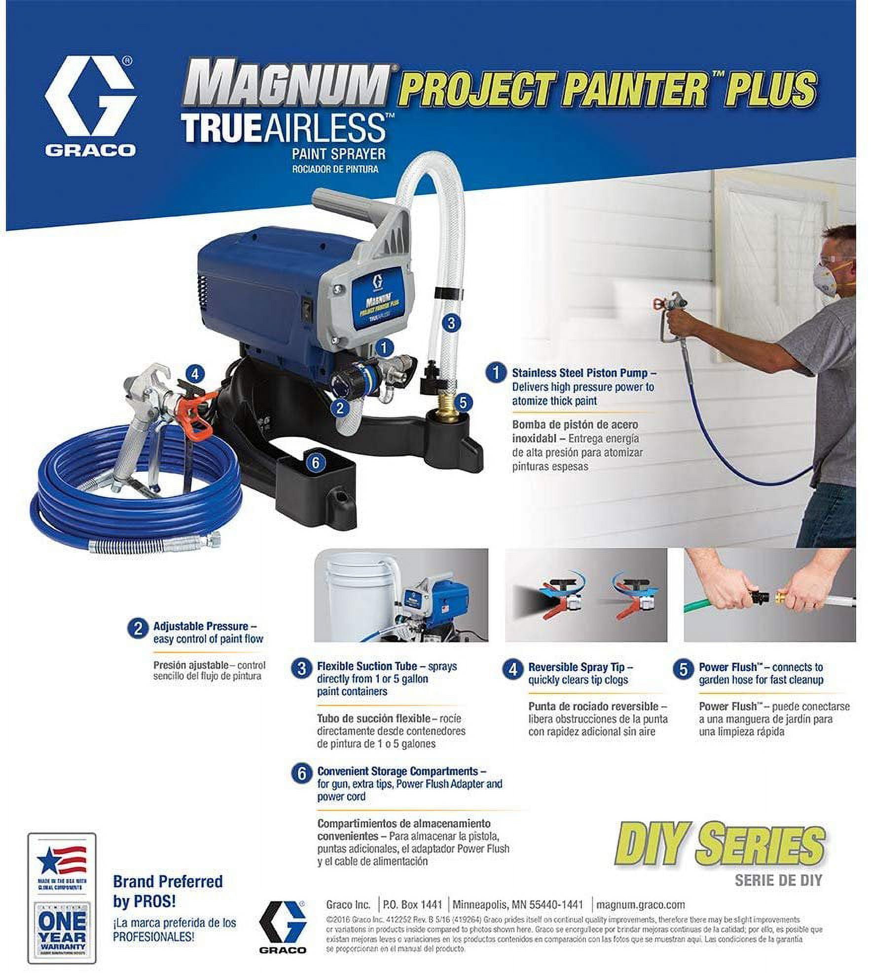 Graco Magnum Project Painter Plus Airless Paint Sprayer - Power