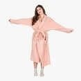 thumbnail image 3 of Tirrinia Women's Plush Soft Robe - Fluffy, Warm, and Fleece Sherpa Shaggy Bathrobe for Ultimate Comfort, Machine Washable, Large Size, Pink, 3 of 8