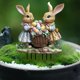 thumbnail image 1 of pstuiky Huevos de Pascua acrílicos impermeables para exteriores decoración de patio tapones de suelo accesorios de paisajismo, 1 of 6
