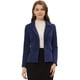 thumbnail image 1 of Blazer informal estilo peplum con botones y cuello de Peter Pan para mujer Azul oscuro M, 1 of 5
