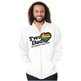 thumbnail image 4 of Two Dads Better Than One Gay Pride Zip Hoodie Sweatshirt Men Brisco Brands M, 4 of 6