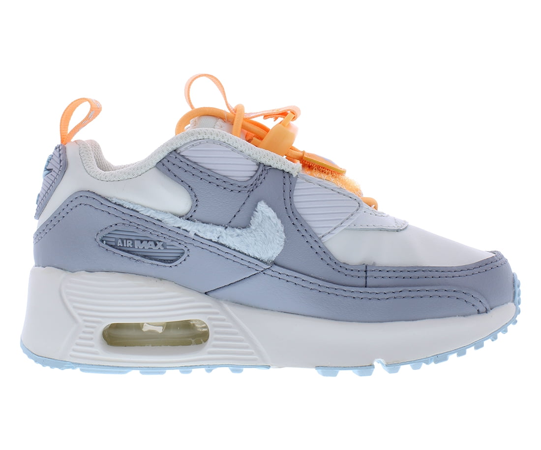 Nike Air Max 90 Toggle PS Boys Shoes Size 3, Color: Summit White/Glacier Blue