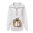 thumbnail image 4 of Mode Hoodies pour Femmes 2023 Mode et Confortable Décontracté Imprimé Manches Longues Patchwork Pull à Fermeture Éclair 50 % de Réduction Liquidation Costumes Halloween/noël, 4 of 4