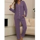 thumbnail image 5 of Conjunto de pijama ZMJ, camisa de manga larga y pantalones de pijama para mujer, 5 of 8