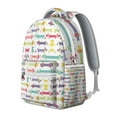 thumbnail image 2 of Artistic Dog Print Backpack with Watercolor Dog Artwork, Featuring Paw Prints and Bones, Suitable for School and Travel, 2 of 5