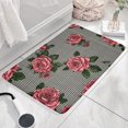 thumbnail image 3 of Pioneer Flower Floral Print Flannel Non Slip Door Rugs,Washable Door Mats Indoor,Decorative Door Mats,Dirt-Resistant and Absorbent Doormat for Entrance,Bedroom,Kitchen,Bathroom,23.5"x16", 3 of 5