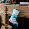 thumbnail image 4 of Luoshdecor Christmas Stockings With Light,Blue White Winter Wonderland Christmas Stockings for Family Holiday Xmas Party Decorations 19 in, 4 of 6