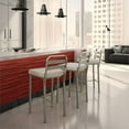 thumbnail image 2 of Amisco Alberto 26.13" Faux Leather Counter Stool in Cream/Matt Light Gray, 2 of 2