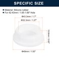 thumbnail image 3 of Uxcell 2Pcs White Plug Holes,Rubber Button Plug for 42-43mm/1.65-1.69" Hole, 3 of 6