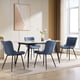 thumbnail image 5 of Set of 2 khaki faux leather dining sillas featuring metal legs y comfy backrest para dining room, 5 of 9