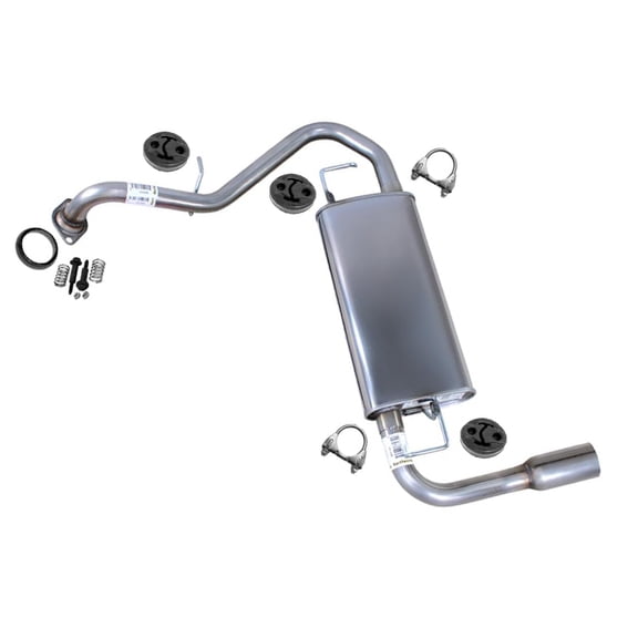Northeastern Exhaust Extension Pipe, Muffler & Tail Pipe Fits 2003-2008 Pontiac Vibe 1.8L (Will only fit FWD with 1ZZ-FE DOHC engine) - Direct Fit | Stainless Steel System Kit