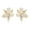 Beige, variant on Beige Acrylic Big Flowers Dangle Statement Earrings for Women Chic CZ Floral Bud Dangling Drop Earring