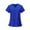 Blue, variant on Women's V-Neck Scrub Top with Short Sleeves, Comfortable Medical Uniform with Pockets, Ideal for Nurses and Healthcare Professionals Black L