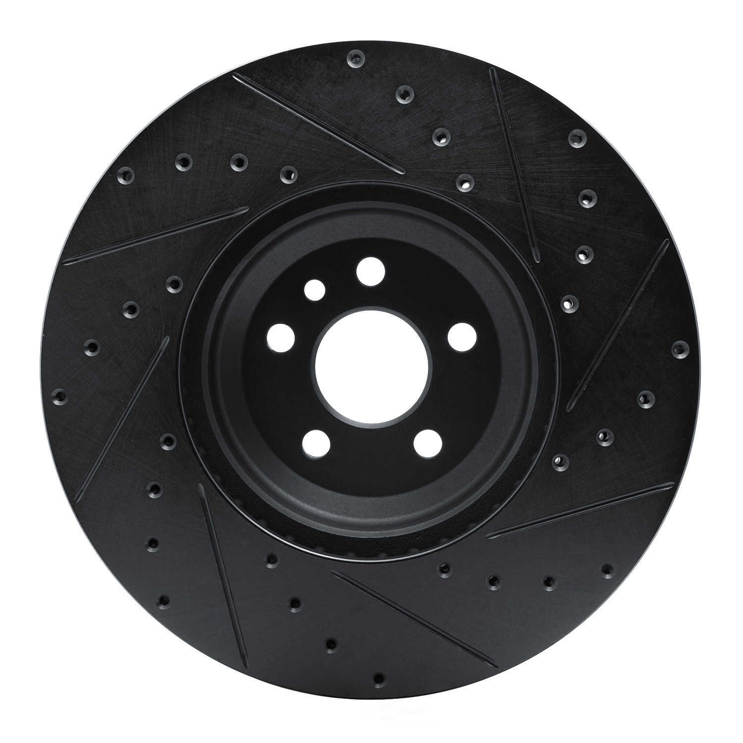 Dynamic Friction Company 633-11033L DFC Brake Rotor - Drilled And Slotted - Black