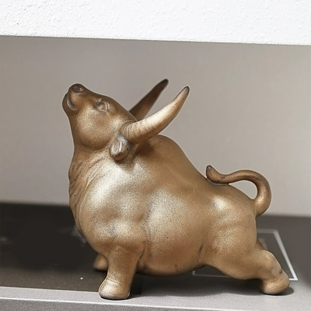 Adornos de Vaca de Cerámica Roja para Decorar El Hogar, La Sala de Estar o El Escritorio. Atraen La Prosperidad. Artesanías Auspiciosas.