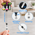 Science Lab Tech Lab Tech Retractable Badge Reel Black Glitter ID Card Holder for ...