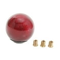 thumbnail image 2 of DYNWAVECA Auto Gear Shifter Knob Handle Round Ball Easy to Install Carbon Fiber with Screws Auto Modified for Vehicle Red, 2 of 10