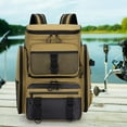 thumbnail image 1 of Colaxi Sac à Dos de Pêche Boîte d'Attirail Polyvalente Magasins pour Voyage Vélo Randonnée Kaki, 1 of 8
