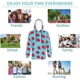 thumbnail image 5 of Salouo Strawberries Pattern Hoodie Sweatshirt for Youth, Fall Pullover Hoodie Sweatshirt Long-Sleeve Pullover Hooded Sweatshirt-Medium, 5 of 6