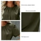 thumbnail image 5 of Camisa para Mujer Señoras Verano Color Puro Cuello Redondo Camisa De Manga Abullonada Suelta Informal Top Básico De Manga Corta, 5 of 6