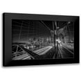 thumbnail image 1 of Schilbe, Stefan 24x17 Black Modern Framed Museum Art Print Titled - Brooklyn bridge lights, 1 of 5