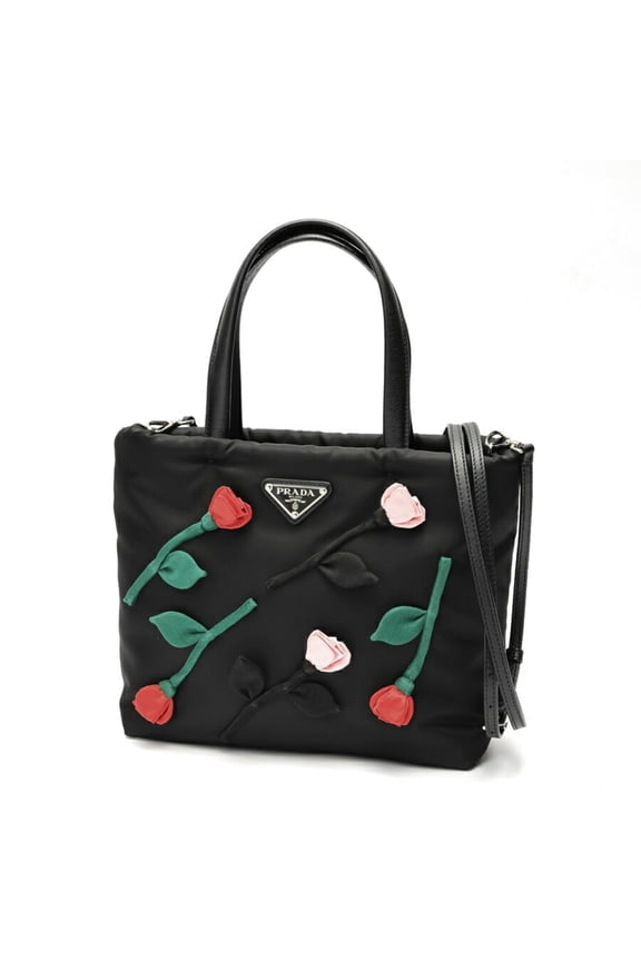 Pre-Owned Prada PRADA Tote Bag Shoulder 1BA257 Nylon Black