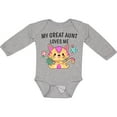thumbnail image 3 of Inktastic My Great Aunt Loves Me with Cute Kitten and Flowers Boys or Girls Long Sleeve Baby Bodysuit, 3 of 5