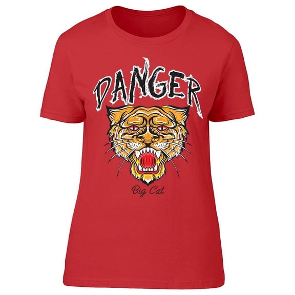 Danger Slogan Tiger T-Shirt Women -Image by Shutterstock, Female Medium