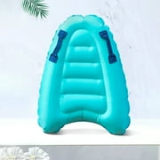 Kids Inflatable Surf Body Board with Handles and New Push-Button Valve, Lightweight Swimming Floating Surfboard Aid Mat Learn to Swim, Beach Safety Theme Surfing