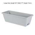 thumbnail image 3 of CAROOTU Plastic Flower Pots Family Balcony Plants Vegetables and Flowers Large Rectangular Plants Grooves, 3 of 7