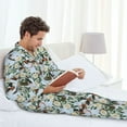 thumbnail image 6 of Lsque Mallard Ducks And Roses Pattern Long Sleeve Pajama Set for Men - Soft 2-Piece Sleepwear and Loungewear Set with Pockets, Comfy Nightwear-XX-Large, 6 of 7