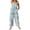 Sky Blue, variant on Women’s Easter Jumpsuit Casual Sleeveless Loose Fit One Piece Outfit, Easter Print Womens Summer Jumpsuit for Daily Wear and Vacation, Blue, L
