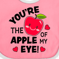 thumbnail image 4 of Inktastic Youre the Apple of My Eye Valentine Pun with Cute Apple Boys or Girls Baby Bib, 4 of 4