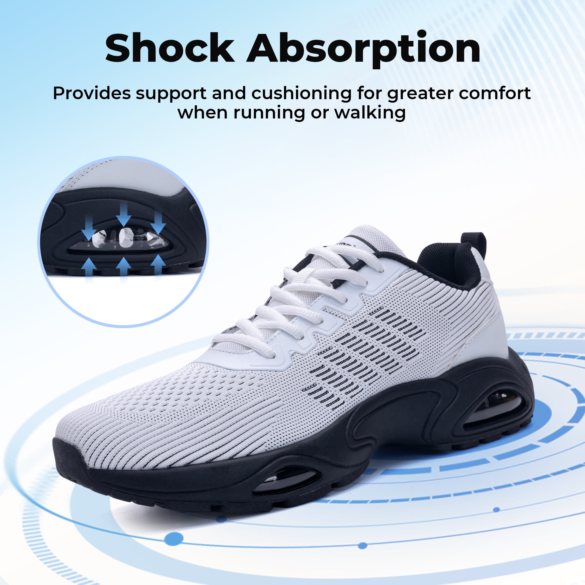 AHUSIR Men's Tennis Running Shoes Breathable Athletic Training Walking Sneakers for Gym Jogging Sports US 7-13