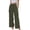Army Green, variant on Wrongduck Women's Loose Fit Palazzo Pants Cotton Linen Wide Leg Trousers with Drawstring Waist and Side Pockets