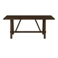 thumbnail image 3 of Alpine Furniture Arendal Wood Trestle Dining Table in Dark Oak (Brown), 3 of 7