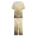 thumbnail image 4 of Puntoco Traje De Verano Para Mujer Pantalones Cortos De Color Con Estampado De Moda Traje Casual De Dos Piezas Puntoco Puntoco-5719, 4 of 5