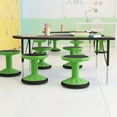 thumbnail image 3 of Flash Furniture Fixed Height Kids Flexible Active Stool for Classroom and Home with Non-Skid Bottom in Green, 14" Seat Height, 3 of 11