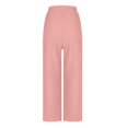 thumbnail image 5 of Pink Woman Pants Clearance Women's Solid Casual Pants Straight Leg Lightweight Loose Trousers with Pockets Pants for Women, 5 of 6