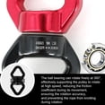 thumbnail image 4 of Fearlessin Swing Swivel 30KN Rotational Device Dance Hammock 360 Degree Climbing Rope Connector Mountaineering Spinner Swivels Hardware Red Blue, 4 of 6