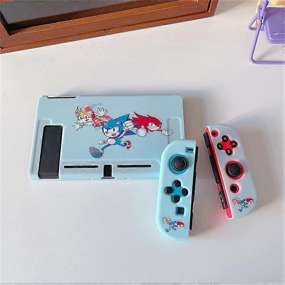 Style C Housse de Protection Compatible avec Nintendo Switch, Housse TPU Amovible avec 4 Poignes de Pouce, Accessoires Design Anti-Rayure et Absorptio