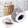 thumbnail image 3 of Mini cama para hámster, forma de animal de dibujos animados, cama cálida para animales pequeños, erizo, ratón, rata, hámster enano, jerbo, gris Rojo Verde Cocina, Decoración y Otros, 3 of 5
