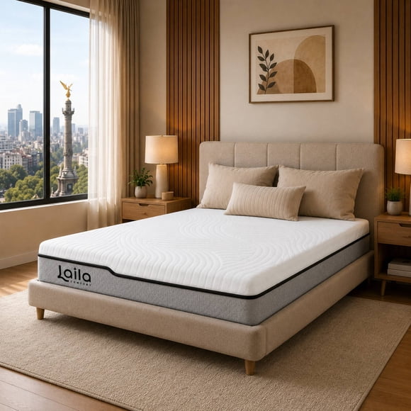 Colchon King De Espuma Memory Foam Blanco En Caja, Laila Prime