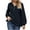 Black, variant on Oversized Sweatshirt Womens Long Sleeve Henley Pullover Tops Fall Casual Button up Loose Fit Side Split Outfits