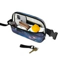 thumbnail image 2 of Space Geek Fanny Pack – Planet and Astronaut Design Waist Bag – Waterproof Belt Bag for Sci-Fi Lovers, Outer Space and Starry Night Style, 2 of 4